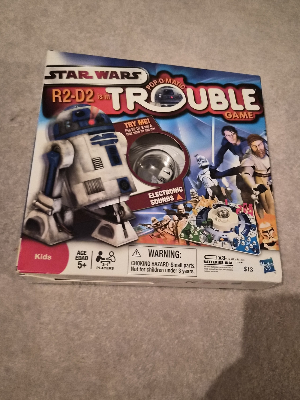 Hasbro Star Wars R2-D2 Trouble Game - Blue, White, Red
